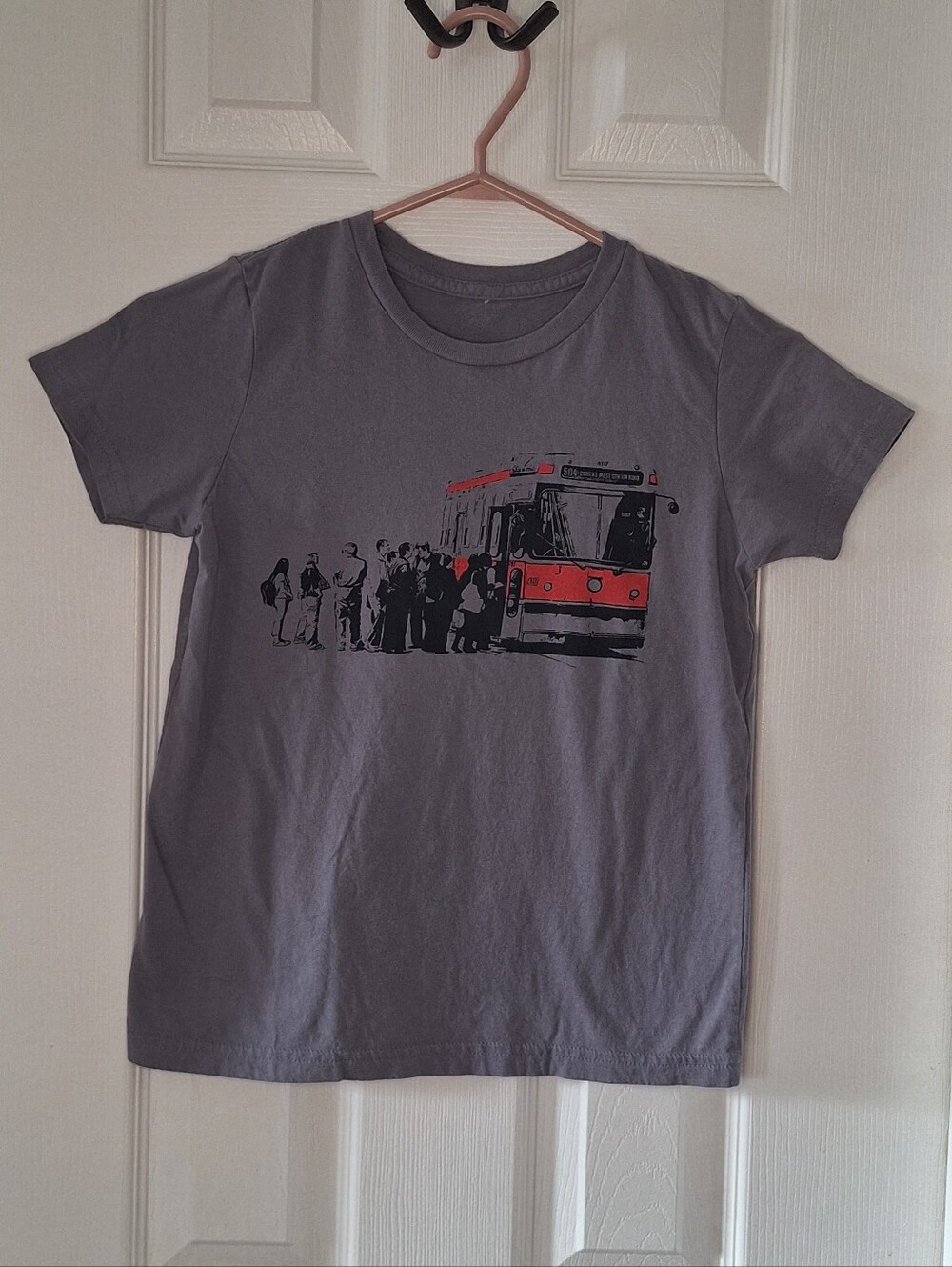 TTC Toronto Red Rocket Streetcar Grey Graphic Kid's T‑Shirt